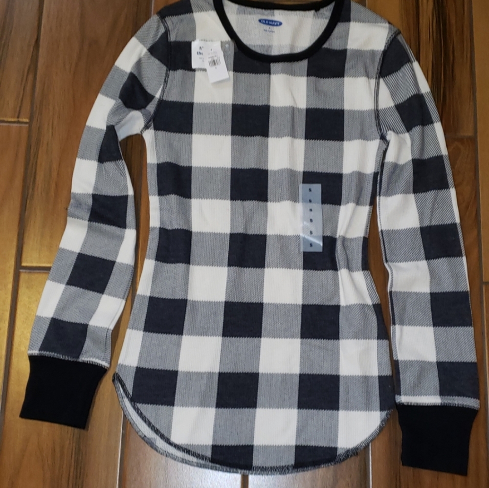 Black and white plaid shirt